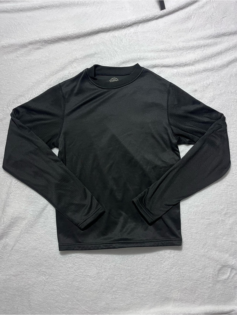 St. John's Bay Black Long Sleeve Crewneck Top